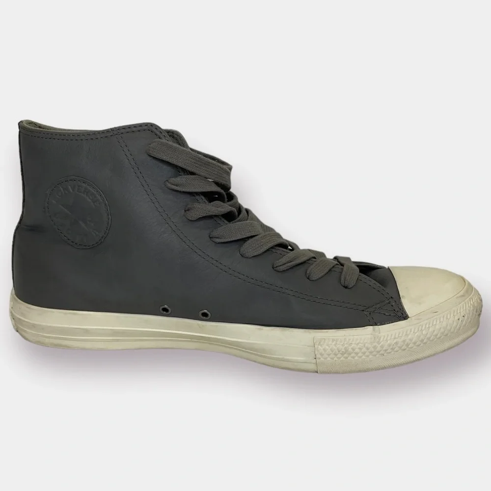 Leather Converse Chuck Taylor All Star High Tops Gray Size 11